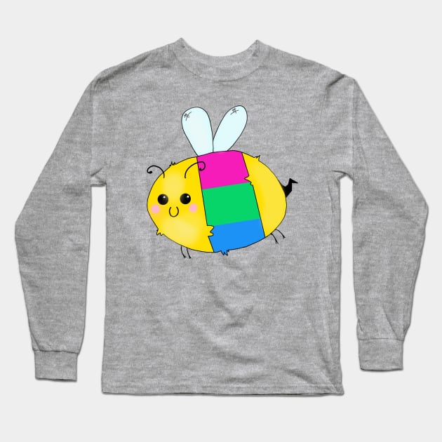 Pride Bees - Polysexual Long Sleeve T-Shirt by Rendi_the_Graye